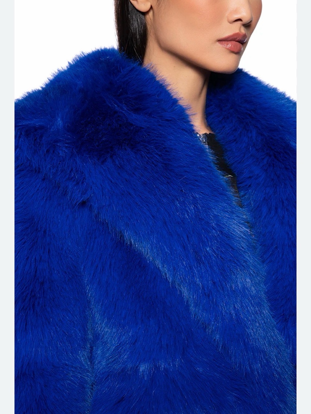 Plush Teddy Jacket in Cobalt Blue